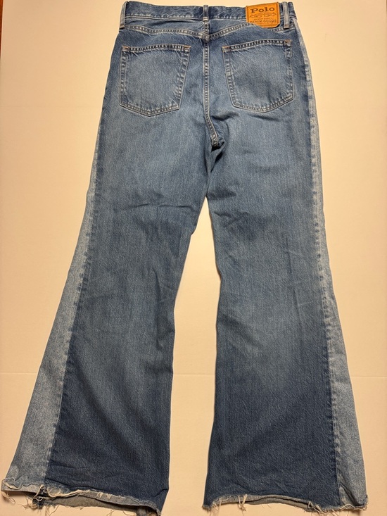 Polo Ralph Lauren Denim - POLO by Ralph Lauren Women's Paneled Flare Premium‎ Denim Jeans Raw Hem Boho 29